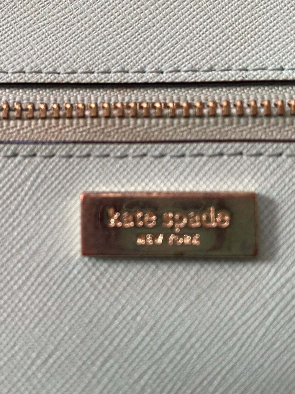 kate spade light blue saffiano crossbody wristlet with gold hardware EUC - Picture 2 of 7